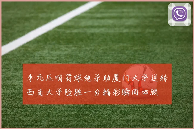李元压哨罚球绝杀助厦门大学逆转西南大学险胜一分精彩瞬间回顾